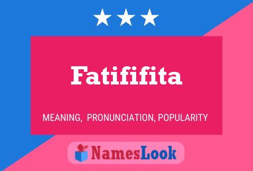 ملصق اسم Fatififita