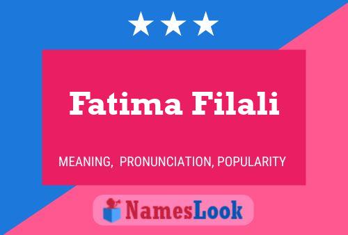 ملصق اسم Fatima Filali