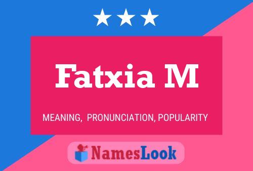 ملصق اسم Fatxia M