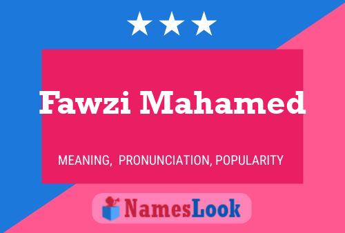 ملصق اسم Fawzi Mahamed