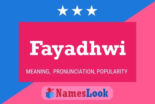 ملصق اسم Fayadhwi