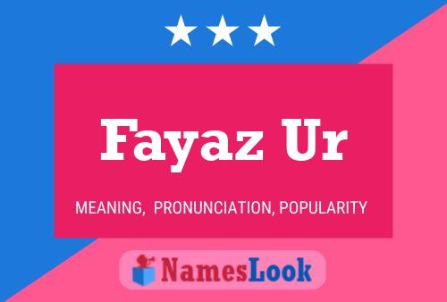 ملصق اسم Fayaz Ur