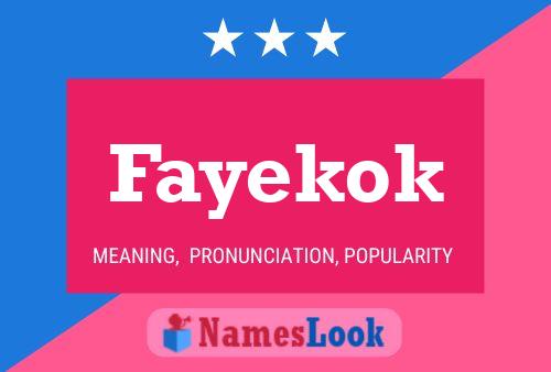 ملصق اسم Fayekok