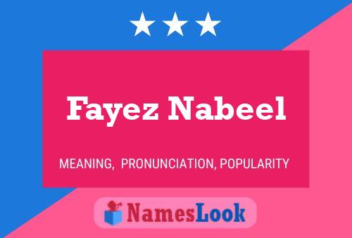 ملصق اسم Fayez Nabeel