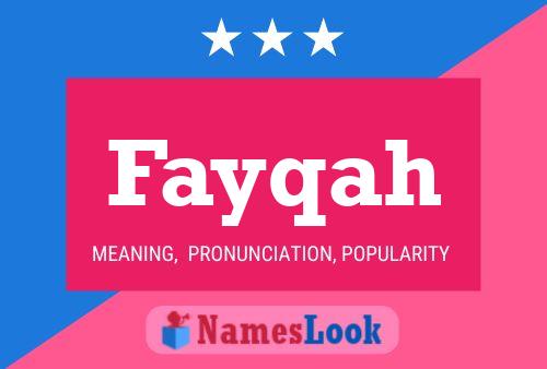 ملصق اسم Fayqah