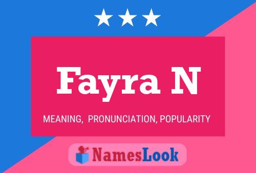 ملصق اسم Fayra N