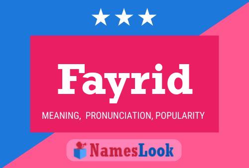 ملصق اسم Fayrid