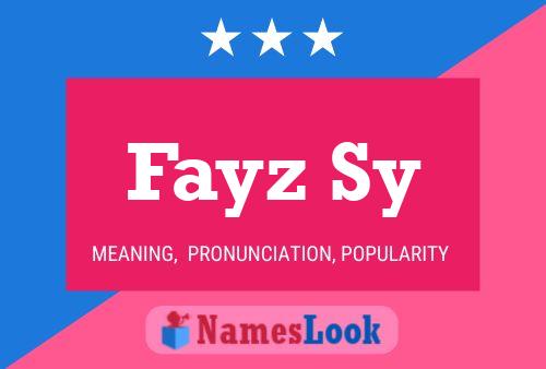 ملصق اسم Fayz Sy