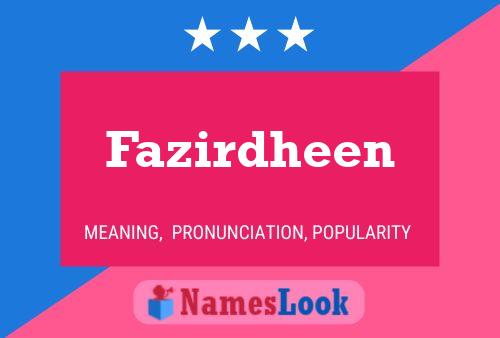 ملصق اسم Fazirdheen