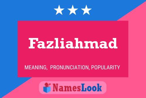 ملصق اسم Fazliahmad