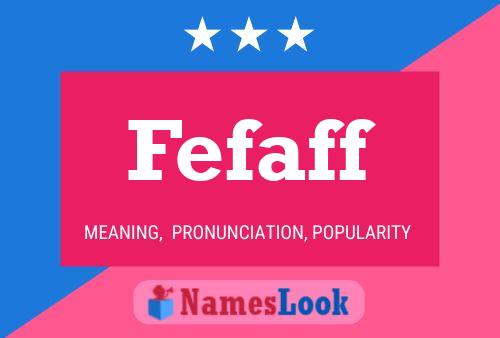 ملصق اسم Fefaff