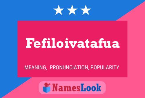 ملصق اسم Fefiloivatafua