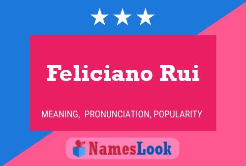 ملصق اسم Feliciano Rui