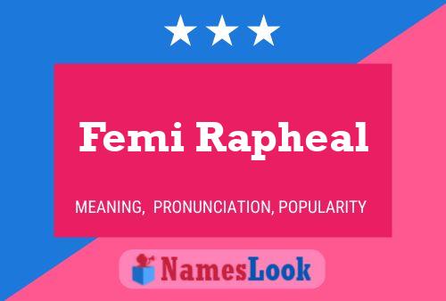 ملصق اسم Femi Rapheal