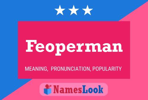 ملصق اسم Feoperman