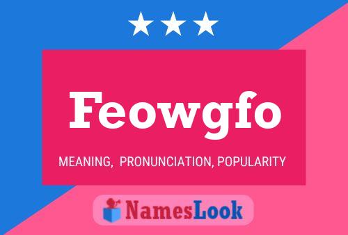 ملصق اسم Feowgfo