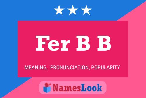 ملصق اسم Fer B B