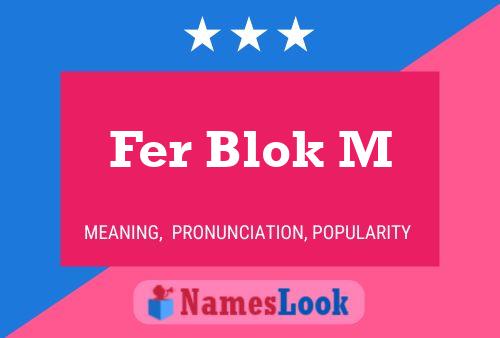 ملصق اسم Fer Blok M