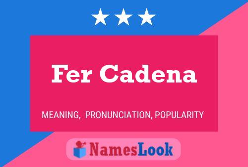 ملصق اسم Fer Cadena