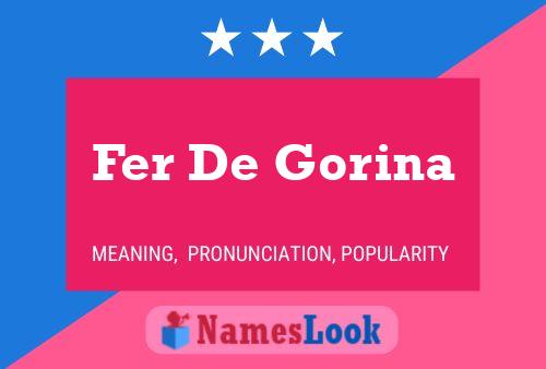 ملصق اسم Fer De Gorina