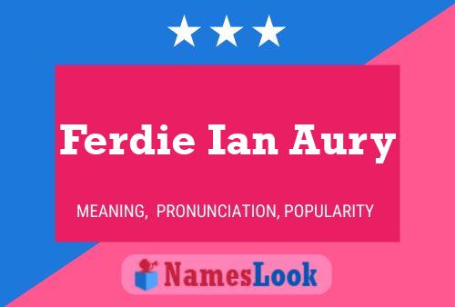 ملصق اسم Ferdie Ian Aury