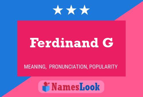 ملصق اسم Ferdinand G