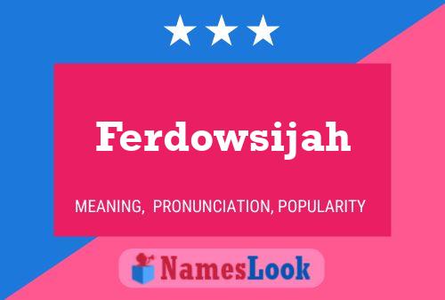 ملصق اسم Ferdowsijah