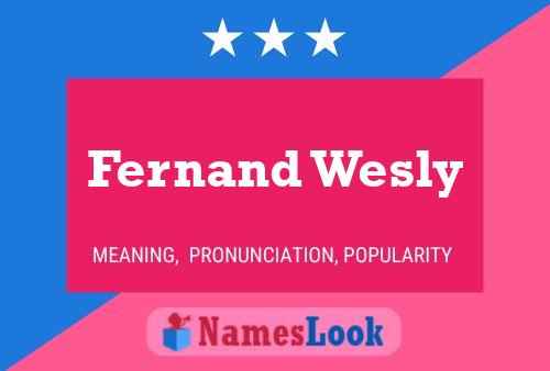 ملصق اسم Fernand Wesly