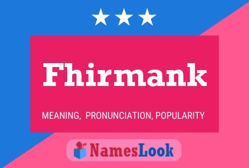 ملصق اسم Fhirmank