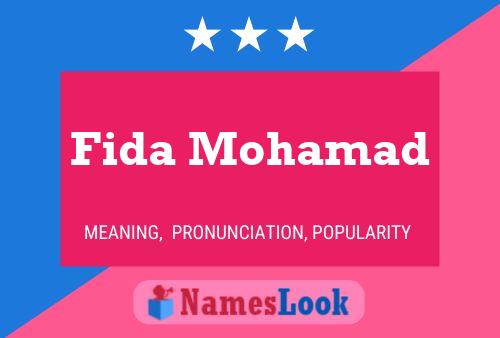 ملصق اسم Fida Mohamad