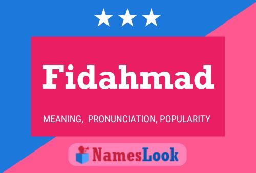 ملصق اسم Fidahmad