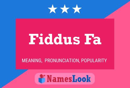 ملصق اسم Fiddus Fa