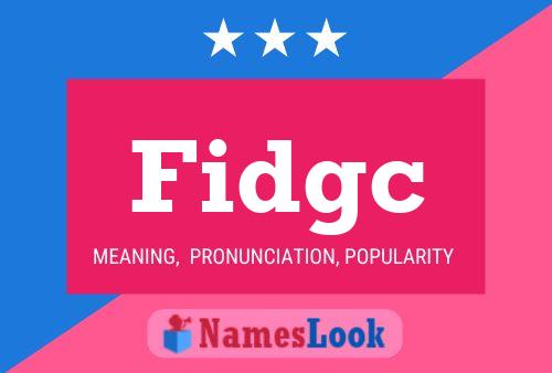 ملصق اسم Fidgc