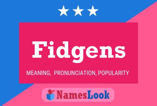 ملصق اسم Fidgens