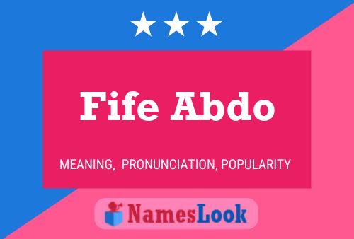 ملصق اسم Fife Abdo