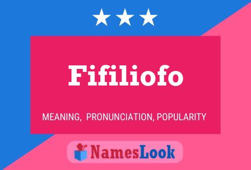 ملصق اسم Fifiliofo