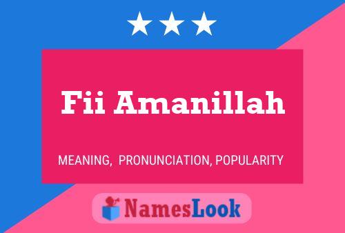 ملصق اسم Fii Amanillah