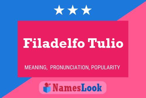 ملصق اسم Filadelfo Tulio