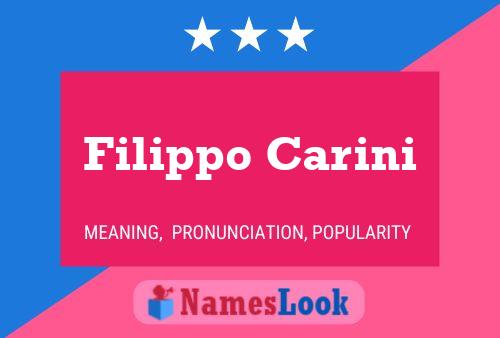 ملصق اسم Filippo Carini