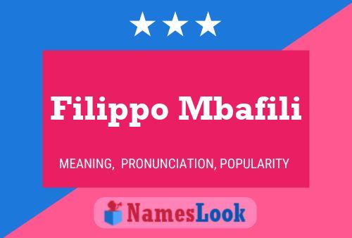 ملصق اسم Filippo Mbafili