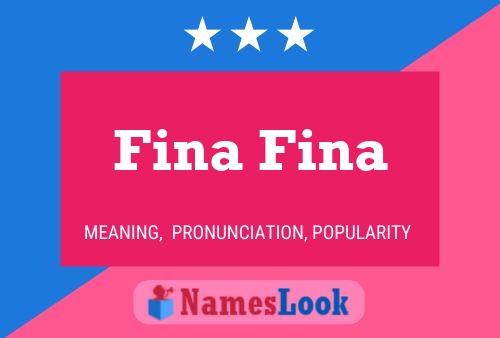 ملصق اسم Fina Fina