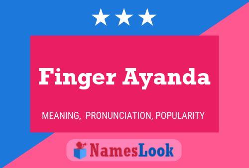 ملصق اسم Finger Ayanda