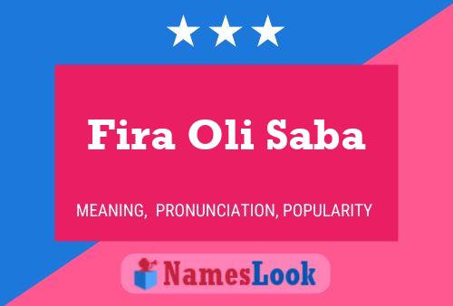 ملصق اسم Fira Oli Saba