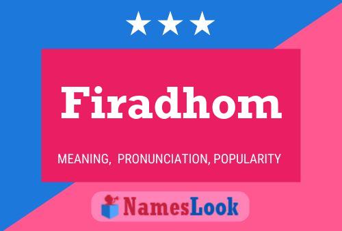 ملصق اسم Firadhom