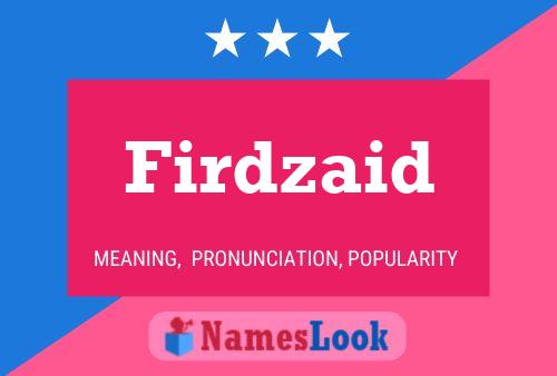 ملصق اسم Firdzaid