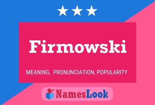 ملصق اسم Firmowski