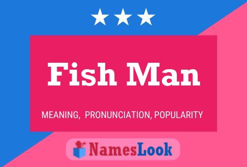 ملصق اسم Fish Man