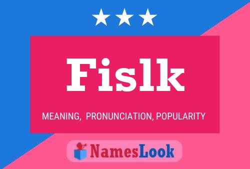 ملصق اسم Fislk