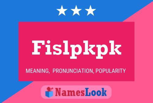 ملصق اسم Fislpkpk