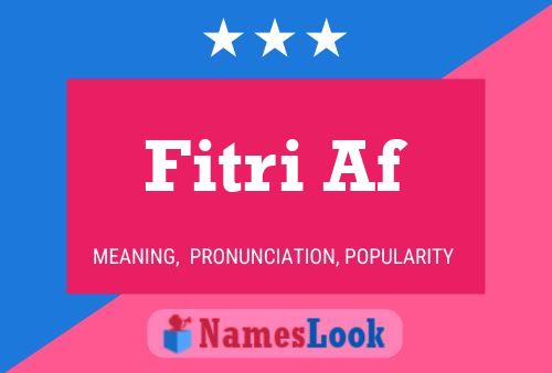 ملصق اسم Fitri Af